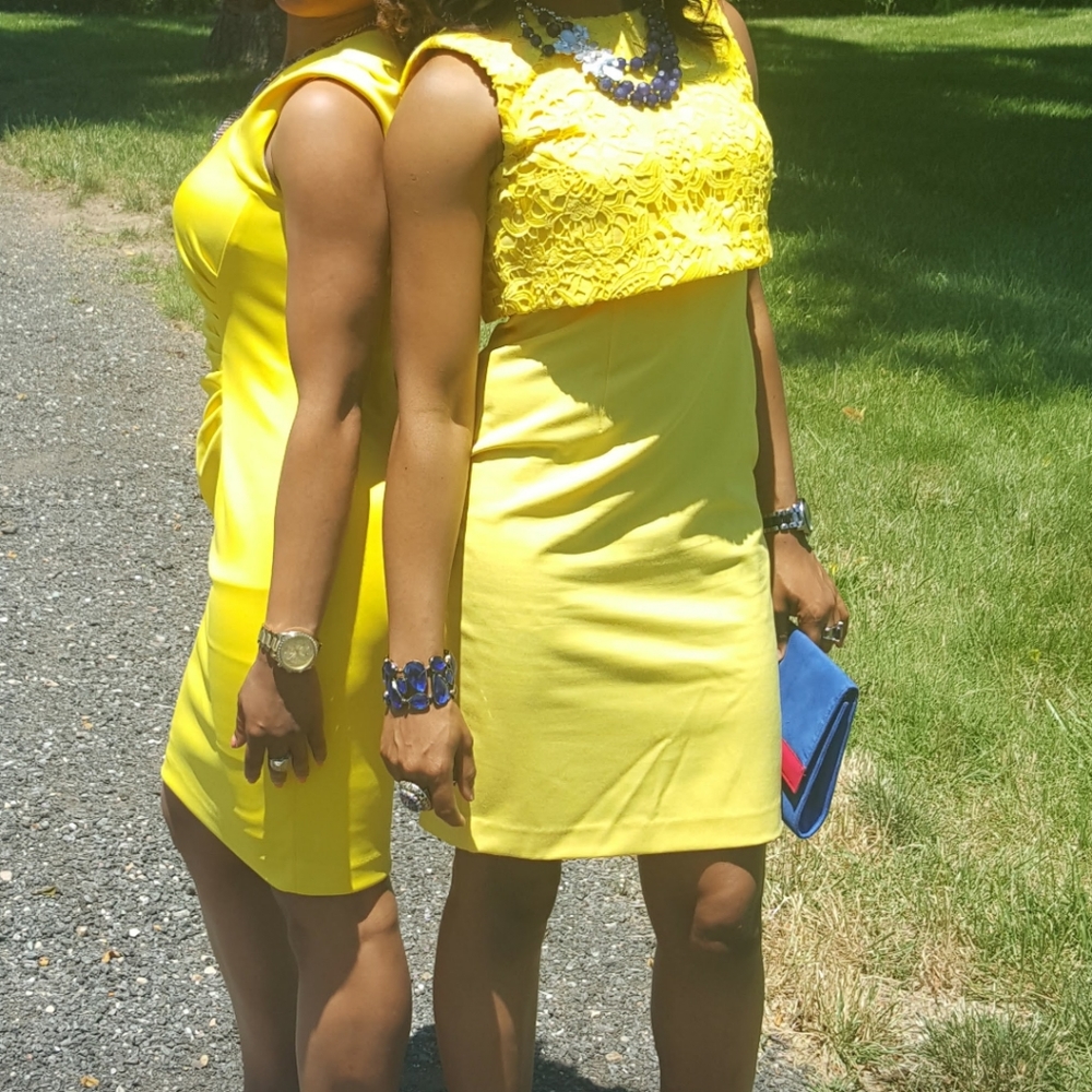 Calvin klein yellow dress